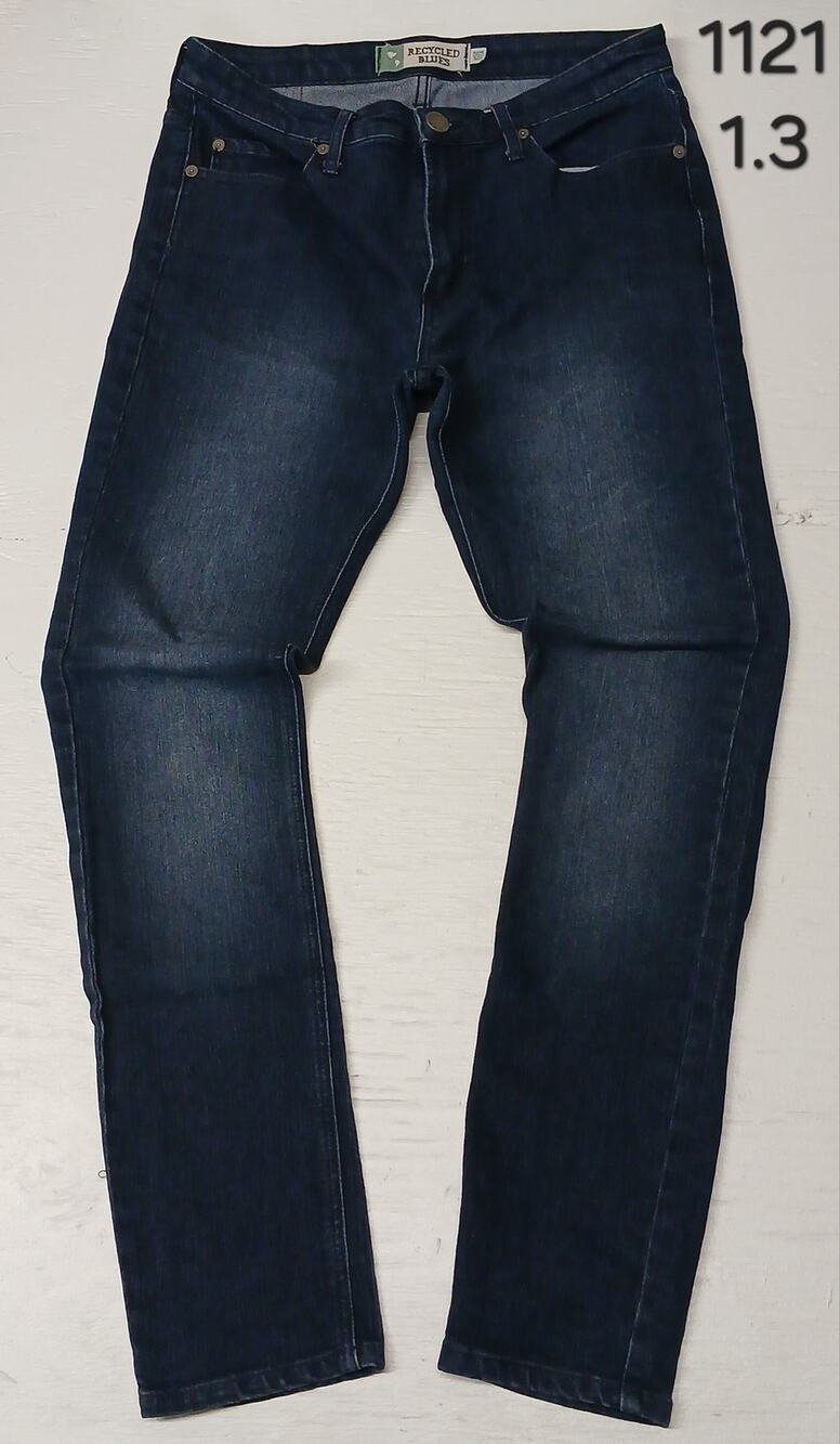 Recycled Blues (32x32) Straight Leg Blue Denim Jeans